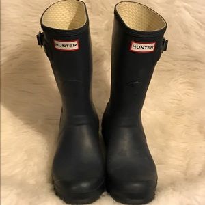 Navy Hunter Boots (short)